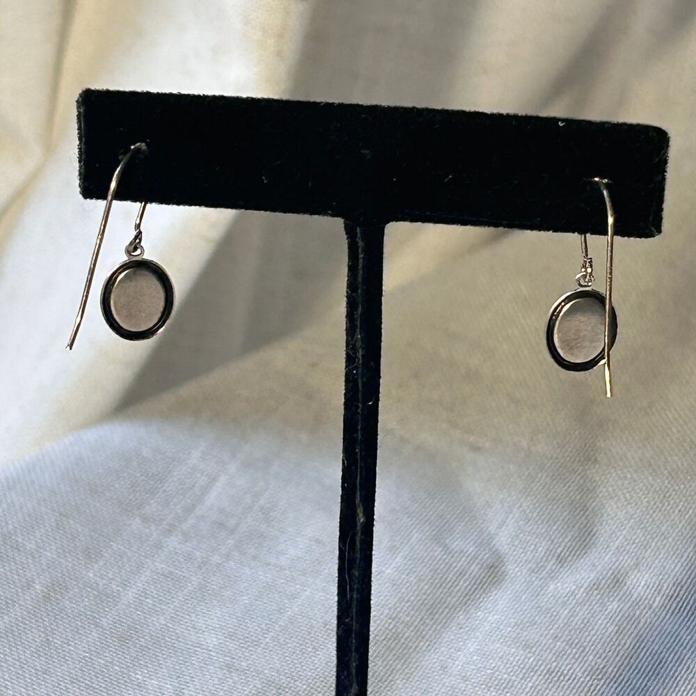Tiny Garnet Sterling Drop Earrings - image 6